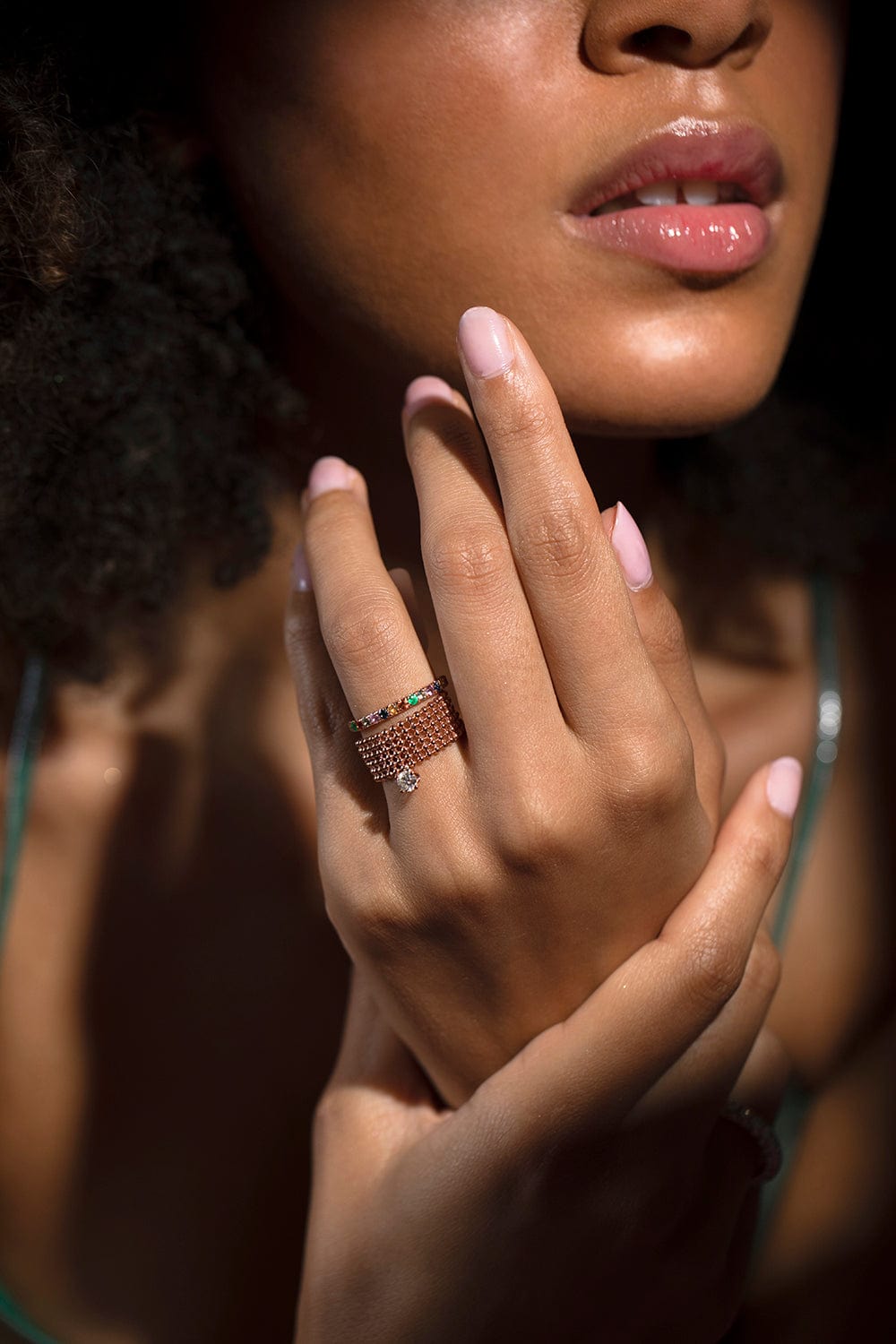 GRAZIELA-Multi Color Eternity Band-ROSE GOLD