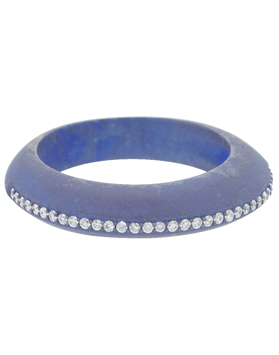 GRAZIELA-Diamond and Blue Matte Titanium Ring-TITANIUM