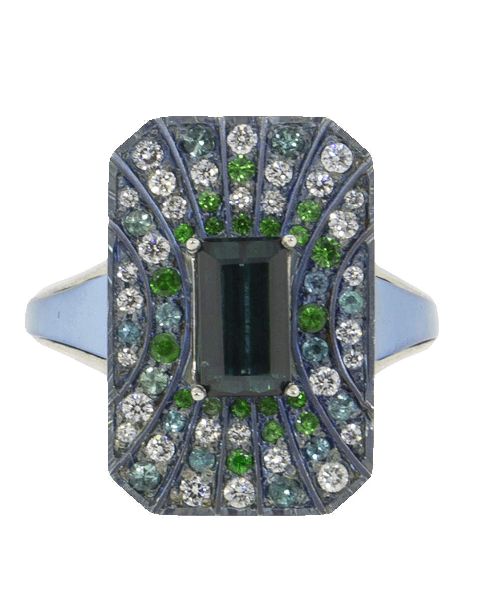 GRAZIELA-Indicolite Tourmaline Ring-TITANIUM
