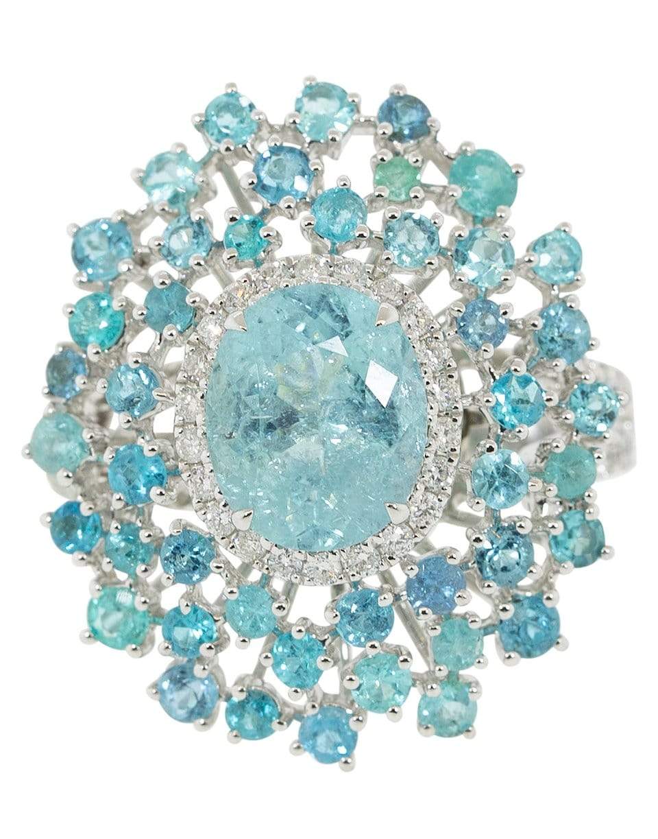 GRAZIELA-Paraiba and Diamond Ring-WHITE GOLD