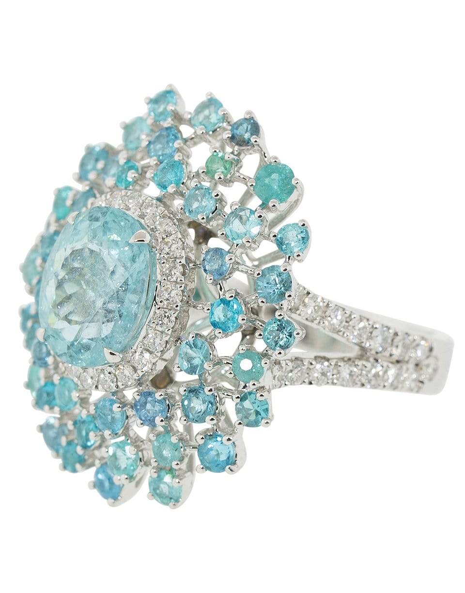 GRAZIELA-Paraiba and Diamond Ring-WHITE GOLD