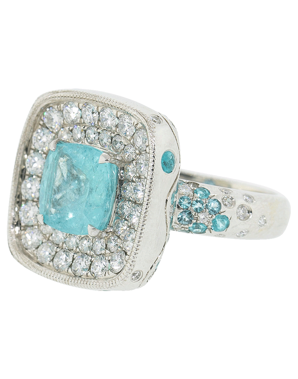 GRAZIELA-Paraiba Tourmaline Cocktail Ring-WHITE GOLD