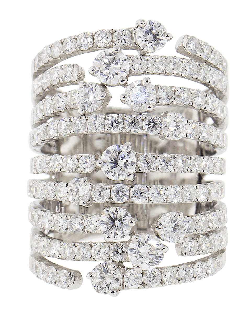 GRAZIELA-Diamond Cage Ring-WHITE GOLD