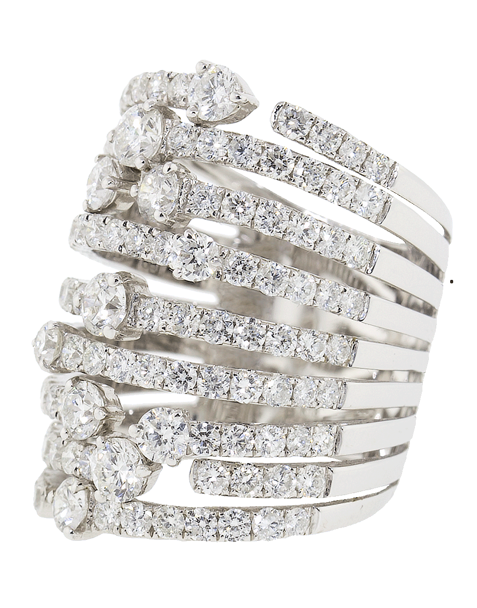 GRAZIELA-Diamond Cage Ring-WHITE GOLD