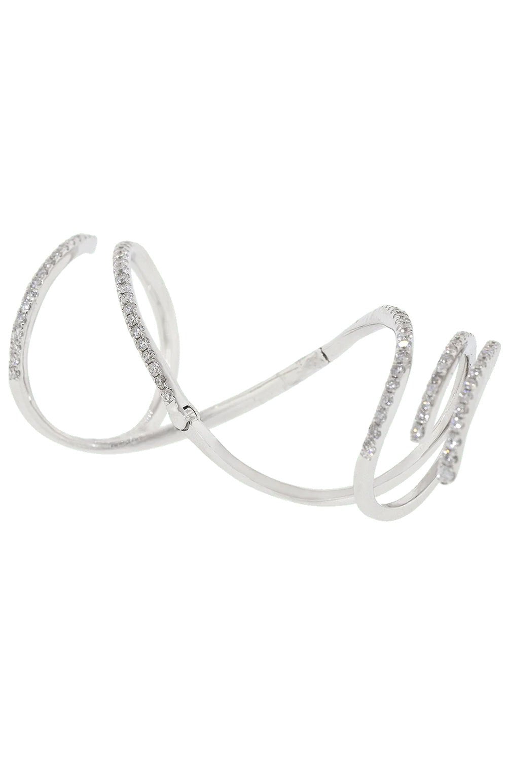 GRAZIELA-Diamond Mega Swirl Ring-WHITE GOLD