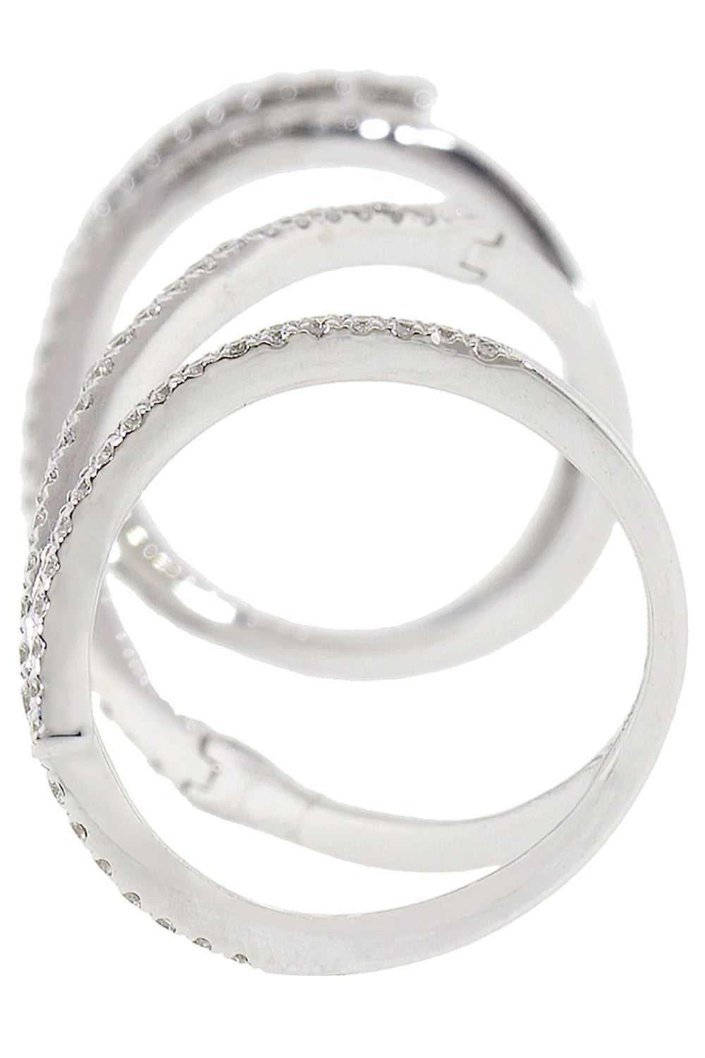 GRAZIELA-Diamond Mega Swirl Ring-WHITE GOLD