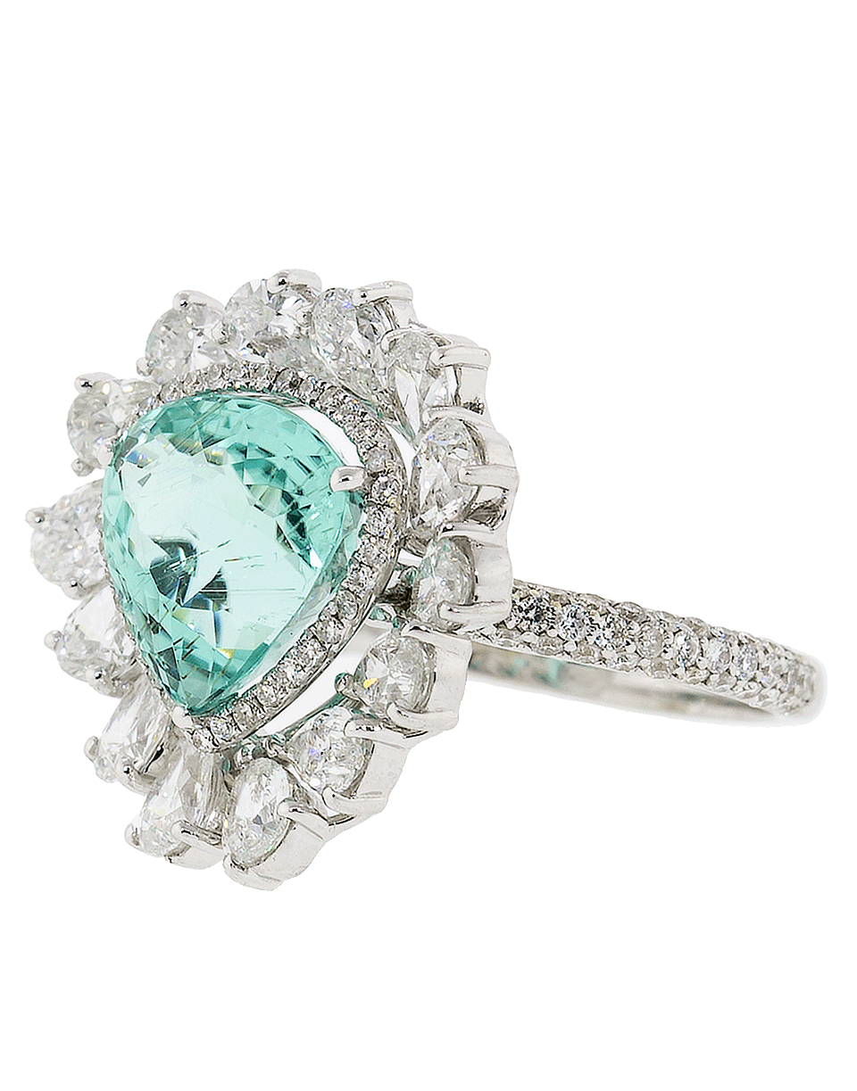 GRAZIELA-Paraiba And Diamond Obsession Ring-WHITE GOLD