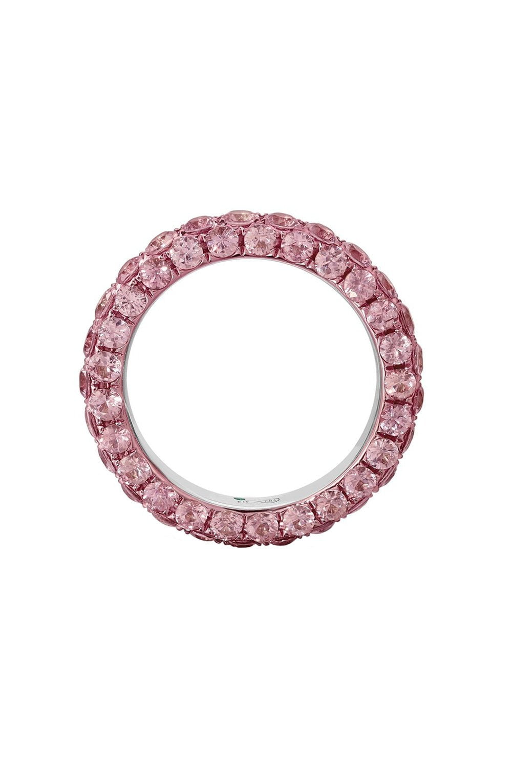 GRAZIELA-Pink Sapphire 3 Sided Ring-WHITE GOLD