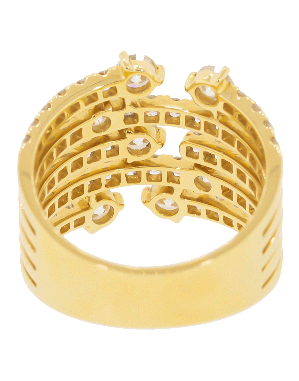 GRAZIELA-Medium Diamond Cage Ring-YELLOW GOLD