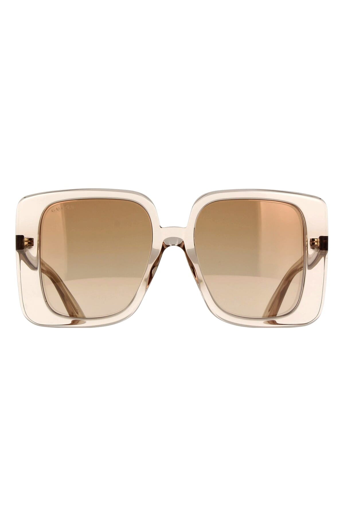 GUCCI-Oversized Rectangle Sunglasses-BGE/BRN