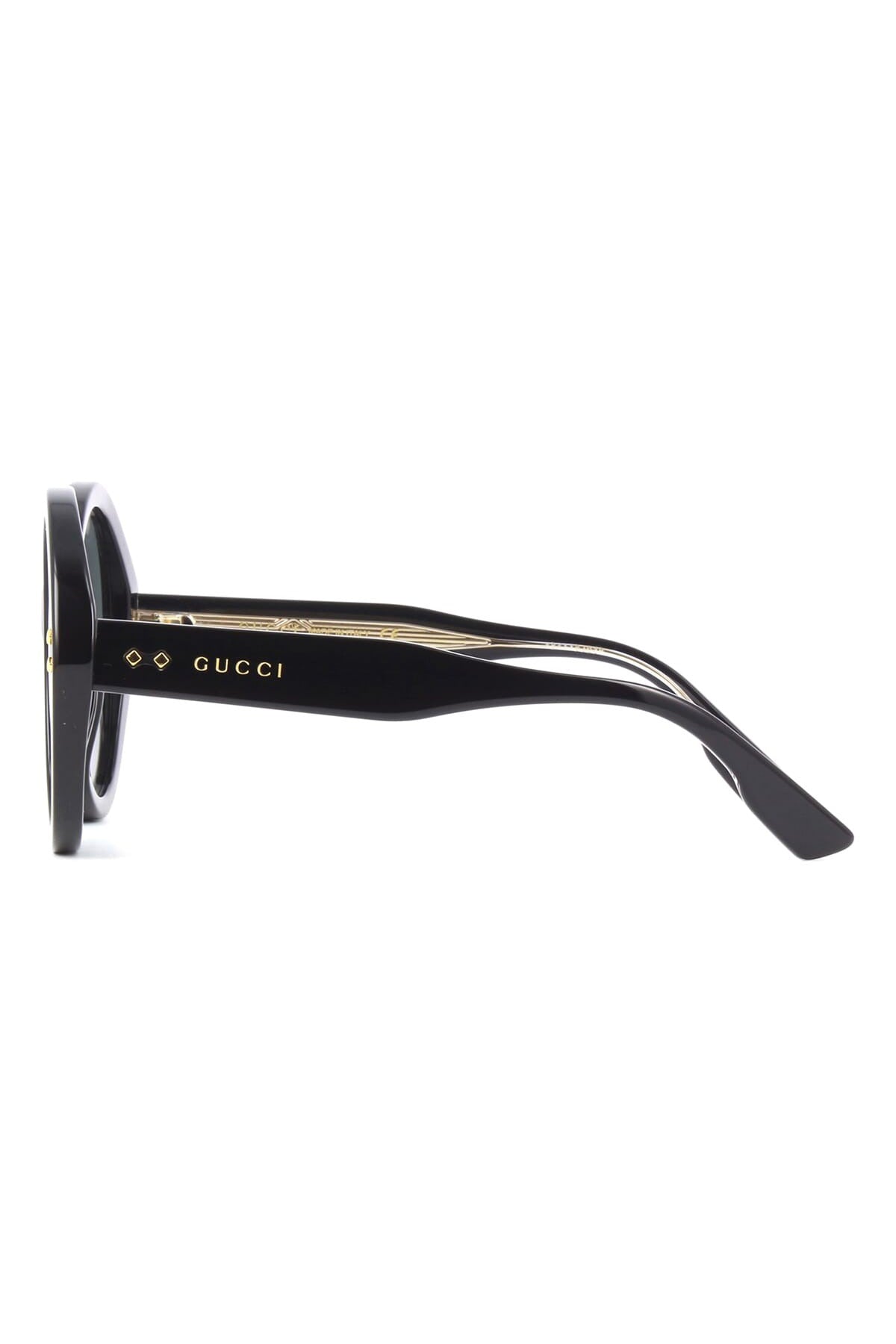 GUCCI-Round Sunglasses-BLACK