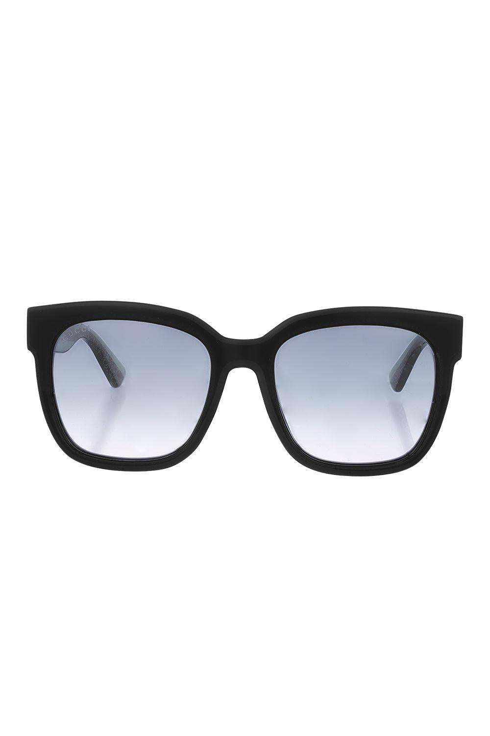 Rectangle Sunglasses-BKGRNGRY-ACCESSORIESUNGLASSES-GUCCI