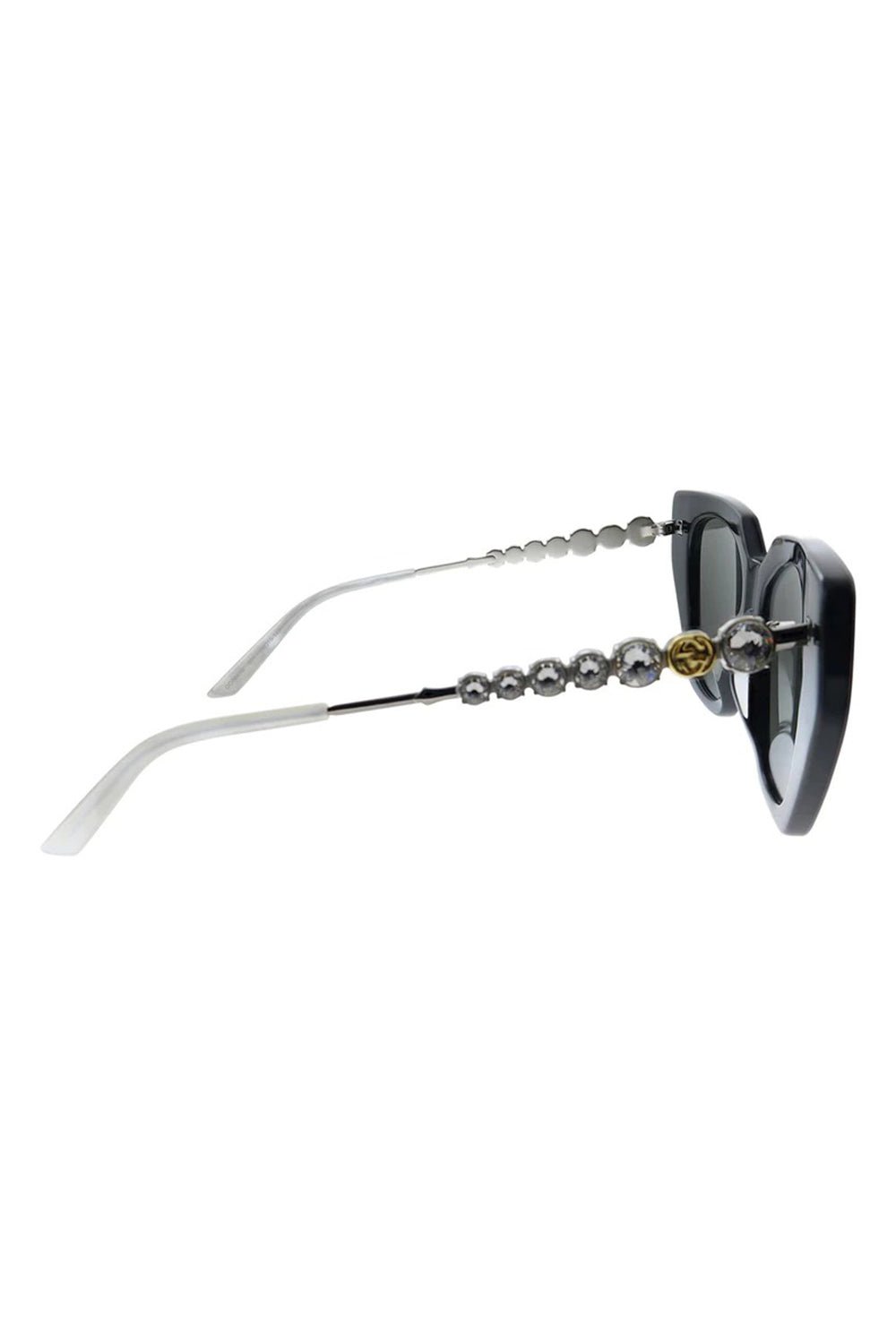 GUCCI-Cat Eye Sunglasses-BKSILGRY
