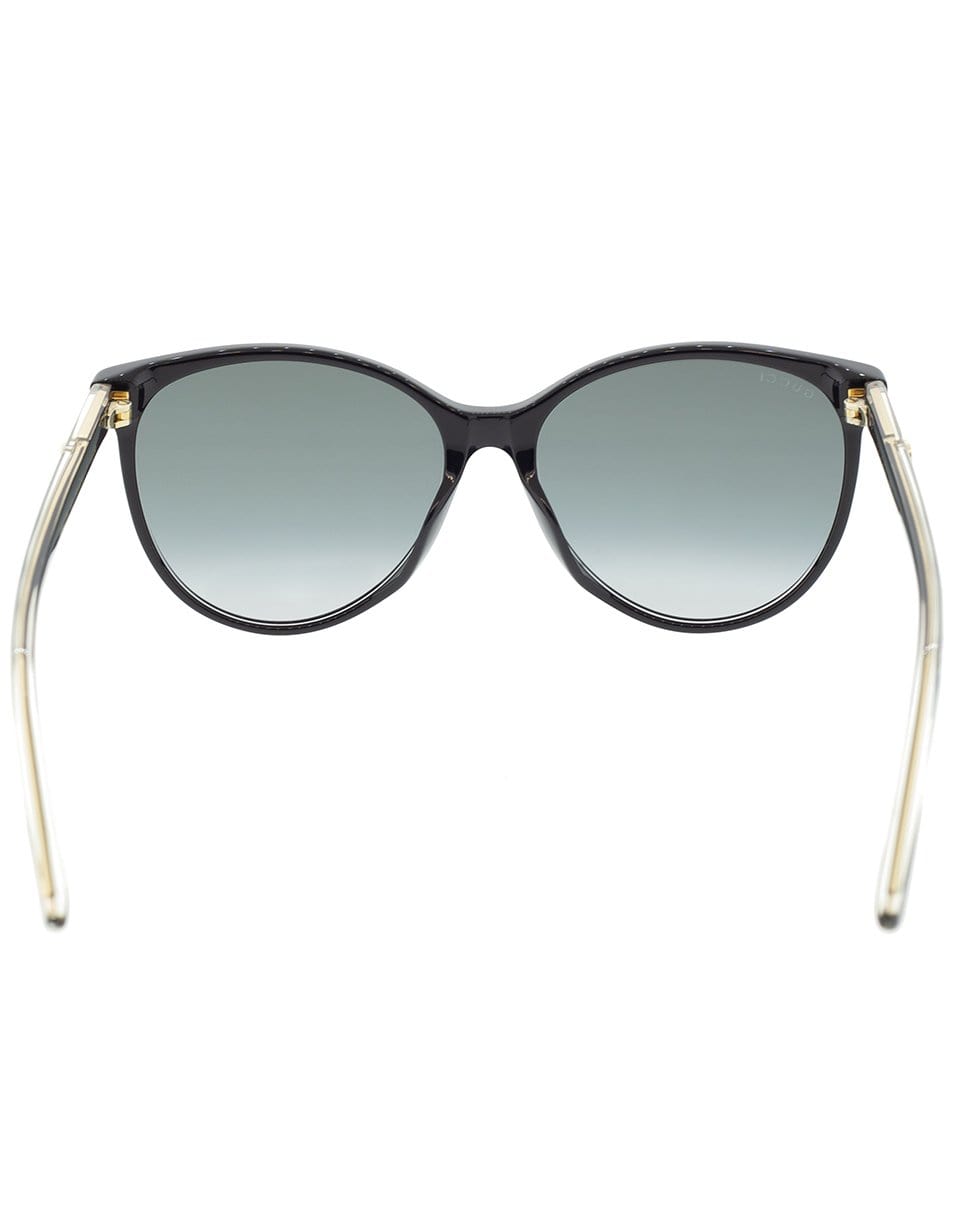 GUCCI-Black Acetate Cat-Eye Sunglasses-BLACK