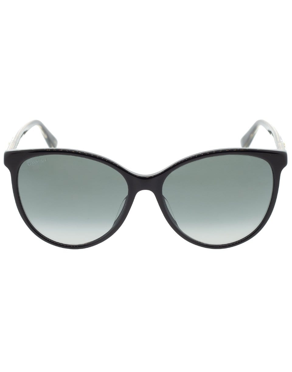GUCCI-Black Acetate Cat-Eye Sunglasses-BLACK