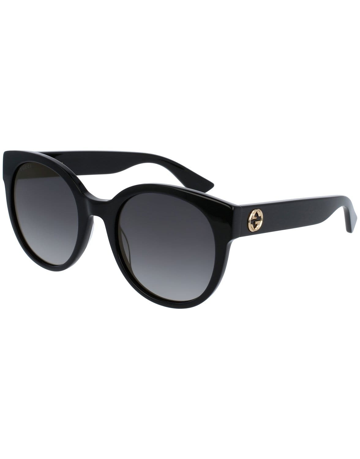 GUCCI-Black and Grey Gradient Round Sunglasses - GG0035S-BLACK