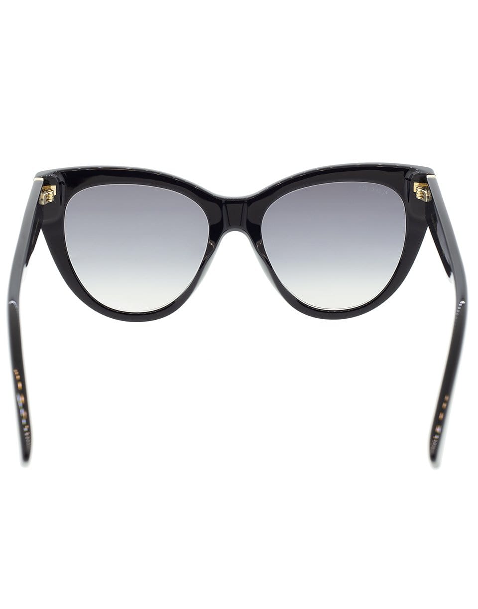 GUCCI-Black Cat-Eye Sunglasses-BLACK