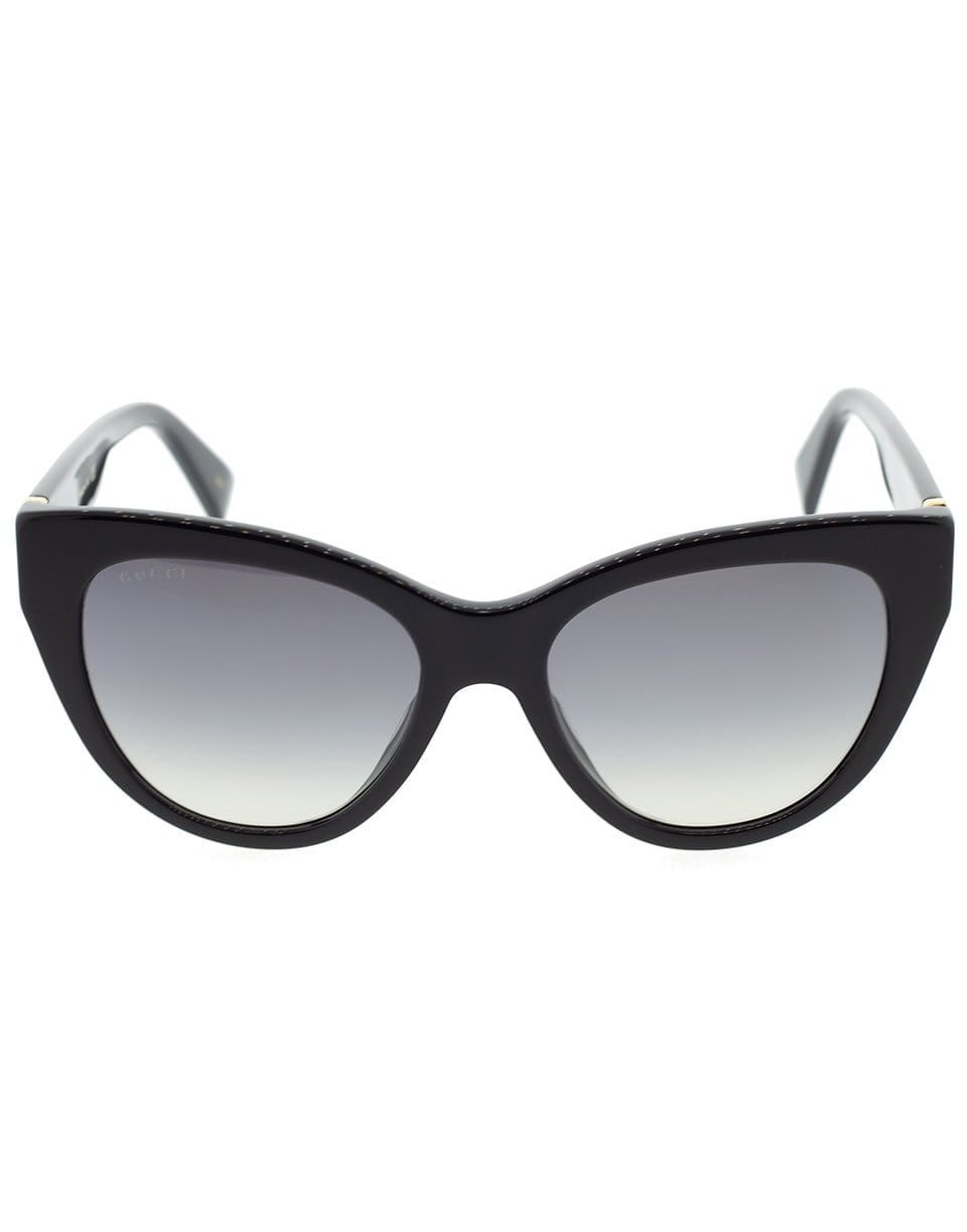 GUCCI-Black Cat-Eye Sunglasses-BLACK