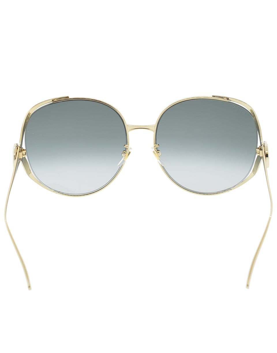 GUCCI-Black Square Frame Sunglasses-BLACK