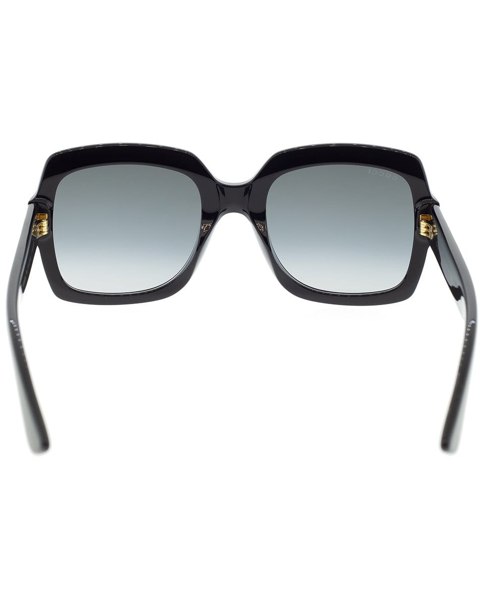 GUCCI-Black Thick Frame Sunglasses-BLACK