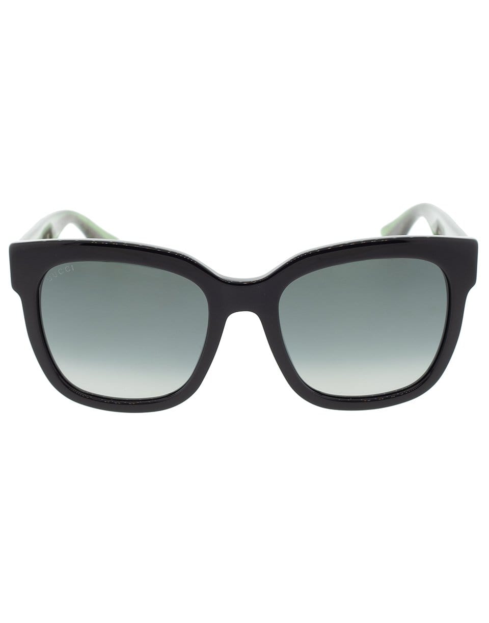 GUCCI-Metal Square Frame Sunglasses-BLACK