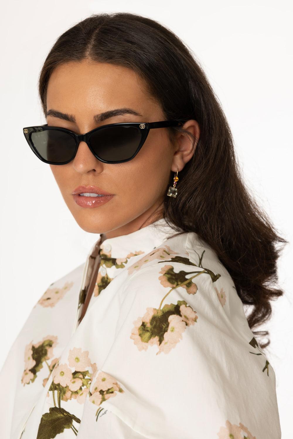 Slim Cat Eye Sunglasses-BLACK/BLACK/GREY-ACCESSORIESUNGLASSES-GUCCI