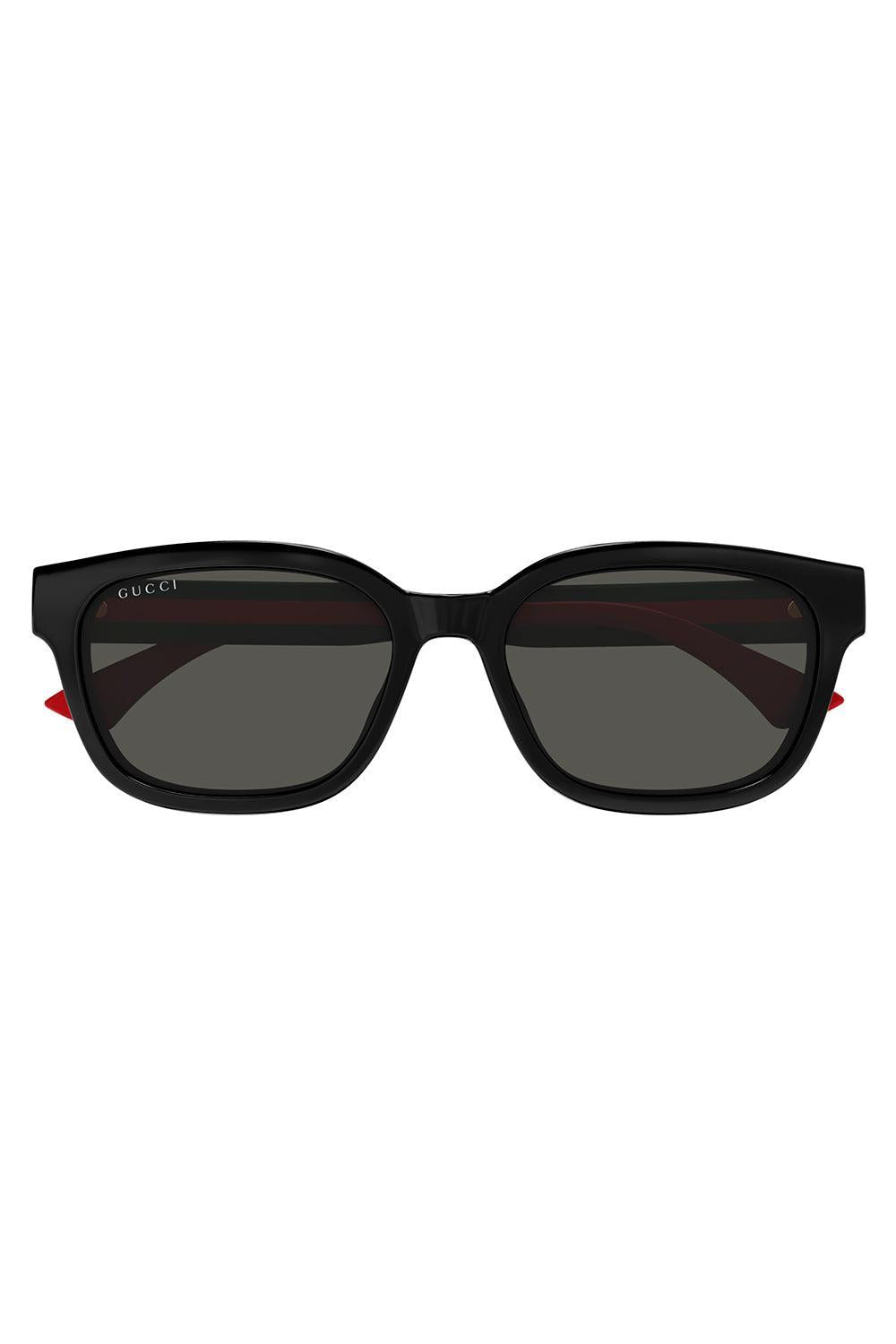 Square Stripe Sunglasses-BLACK/GREEN/GREY-ACCESSORIESUNGLASSES-GUCCI