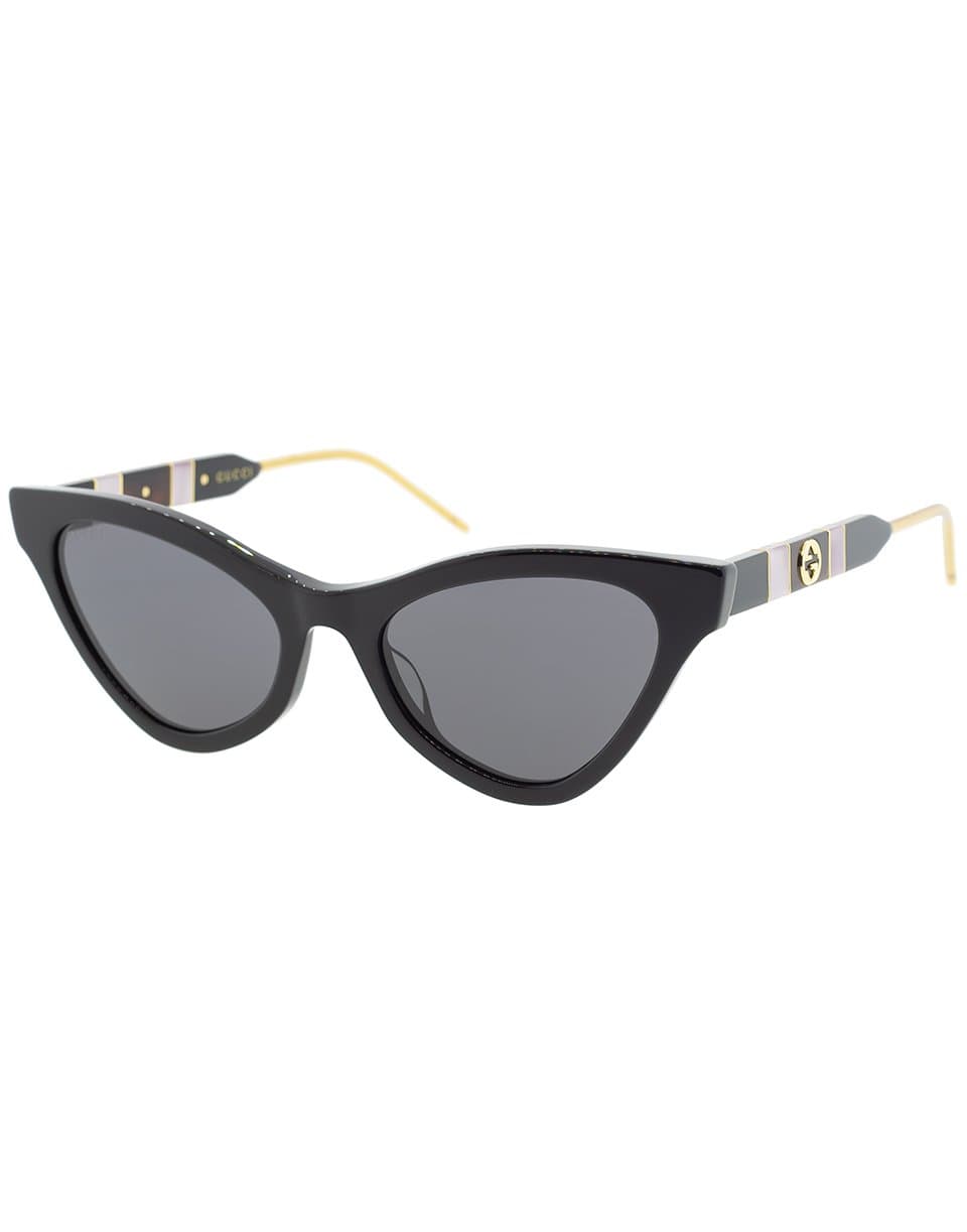 GUCCI-Black and Grey Cat-Eye Sunglasses-BLCK/GREY