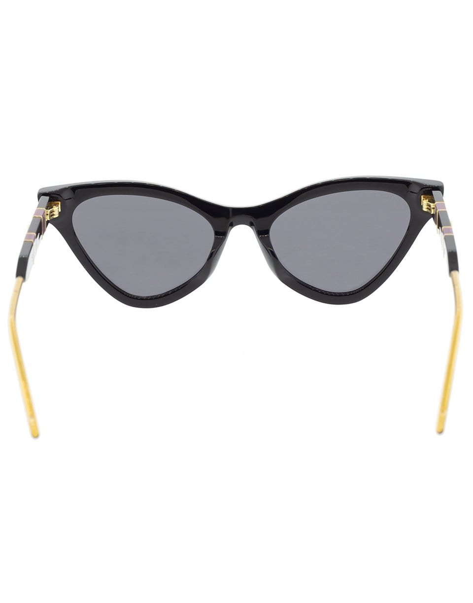 GUCCI-Black and Grey Cat-Eye Sunglasses-BLCK/GREY