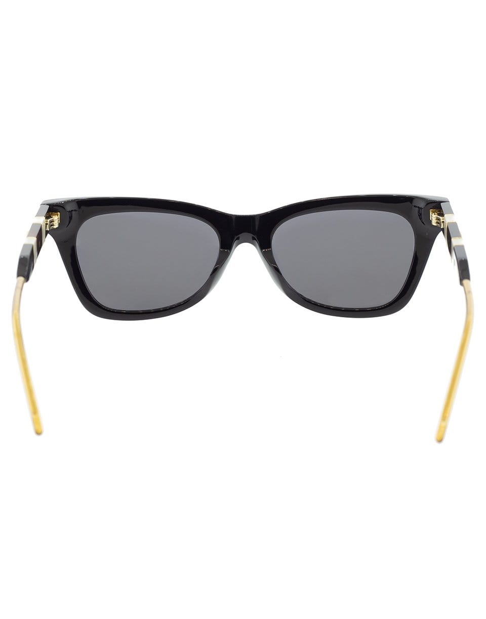 GUCCI-Black and Grey Shiny Cat-Eye Sunglasses-BLCK/GREY