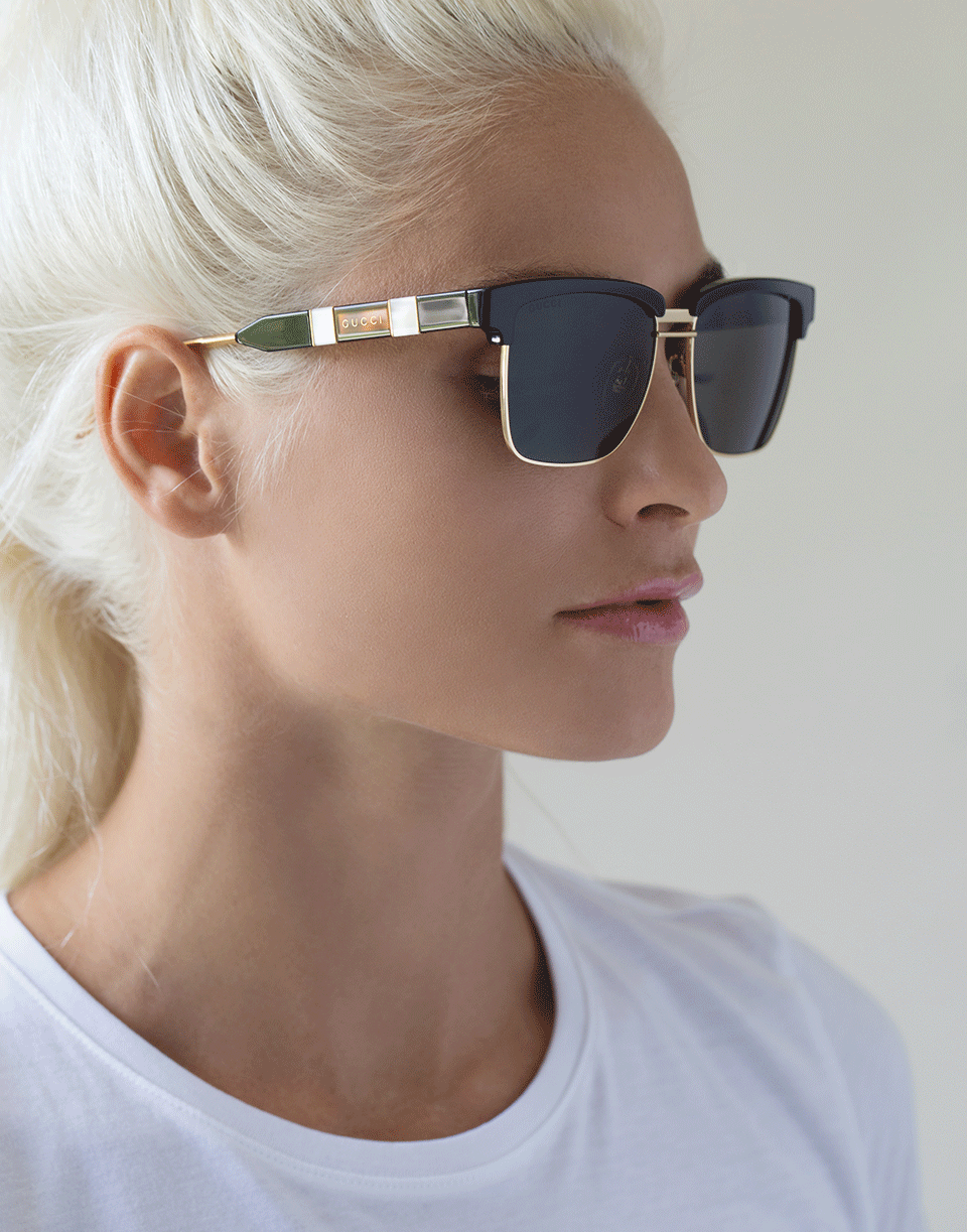 GUCCI-Black and Grey Sunglasses-BLCK/GREY