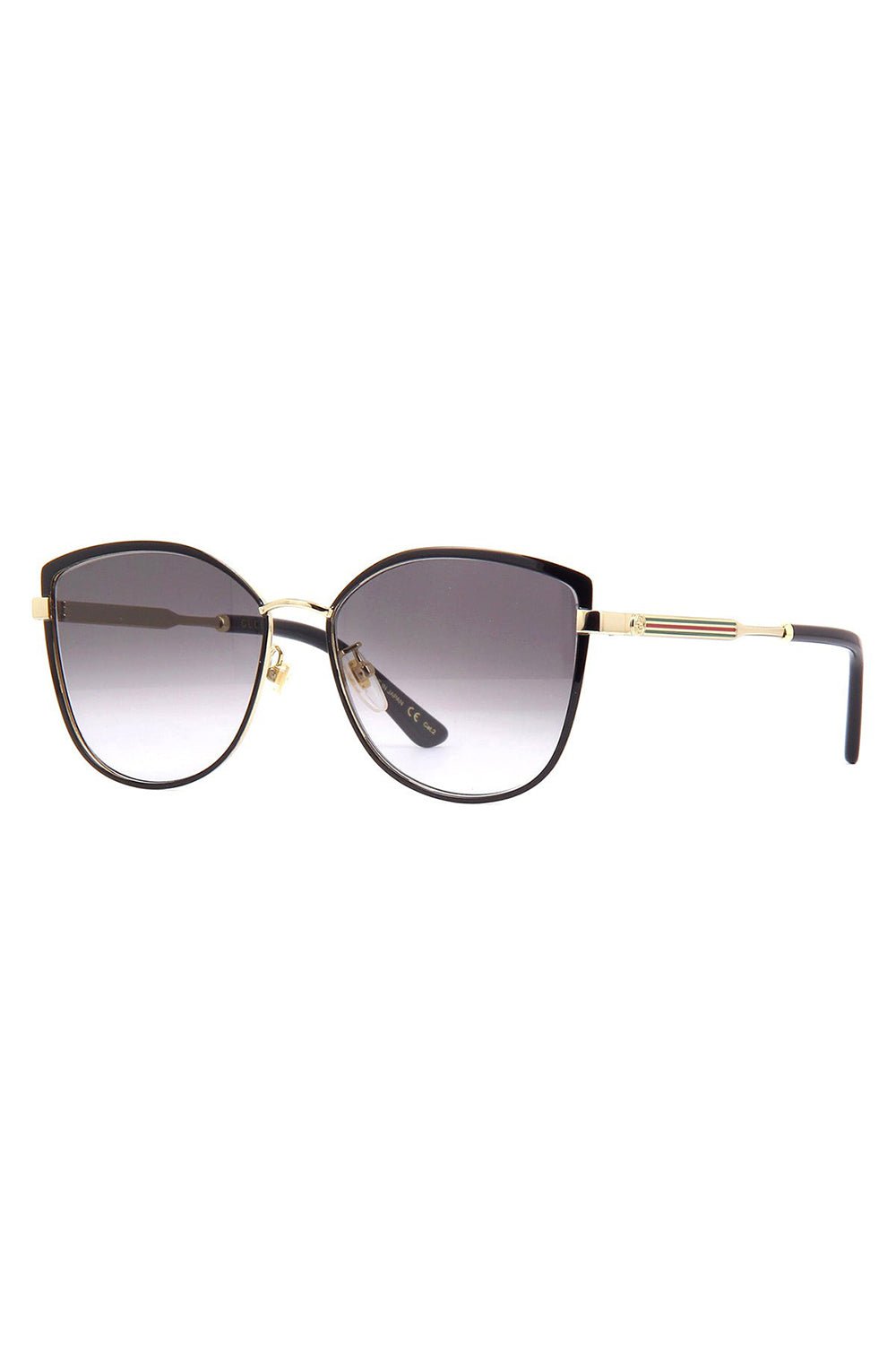 GUCCI-Metal Cat Eye Sunglasses-BLK