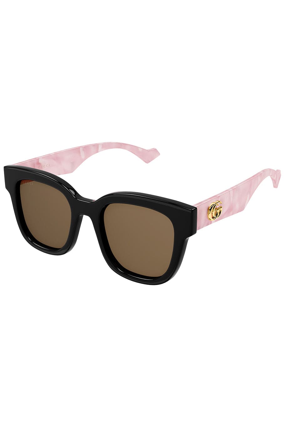 GUCCI-Logo Sunglass-BLK/PNK