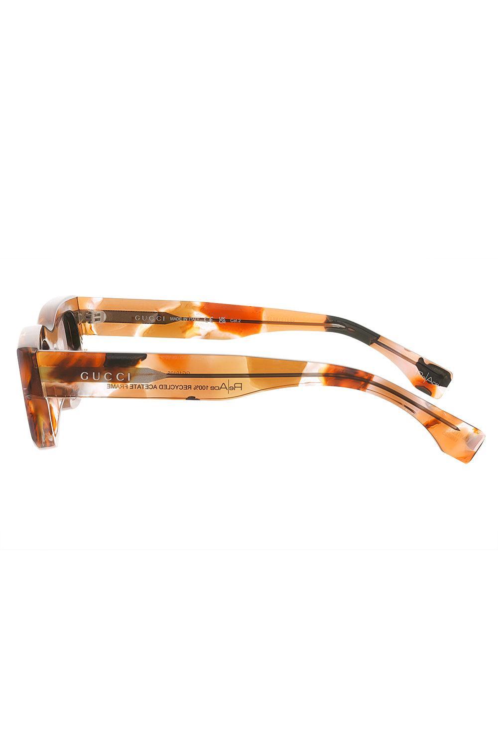 Transparent Rectangle Sunglasses-BRNBRNBR-ACCESSORIESUNGLASSES-GUCCI