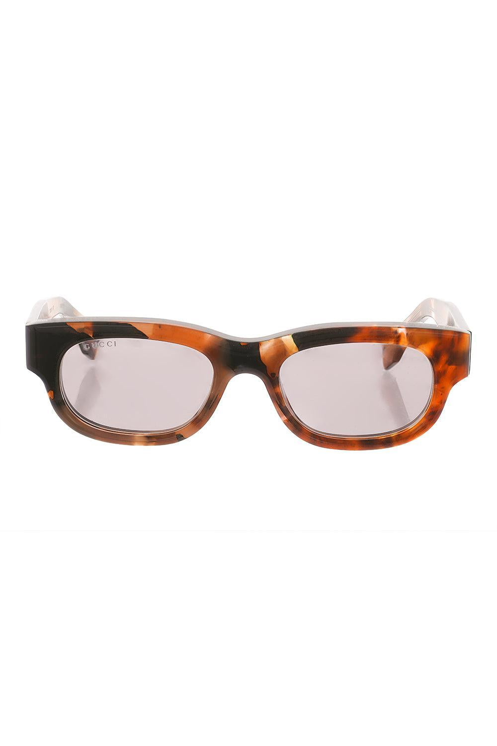 Transparent Rectangle Sunglasses-BRNBRNBR-ACCESSORIESUNGLASSES-GUCCI