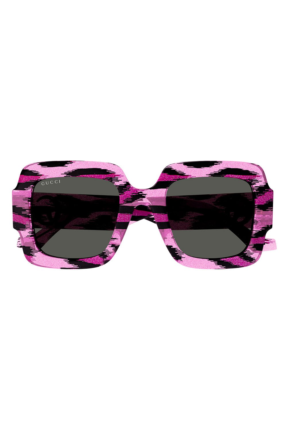 GUCCI-Square Frame Sunglasses - Fuchsia Leopard-FUCHLEOP