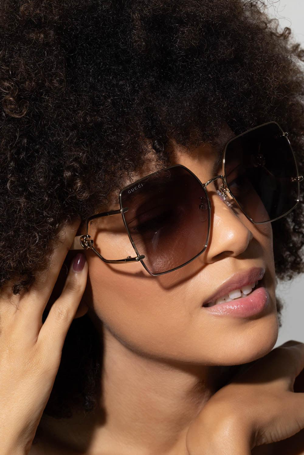 GUCCI-GG Butterfly Sunglasses-GLDIVRBR