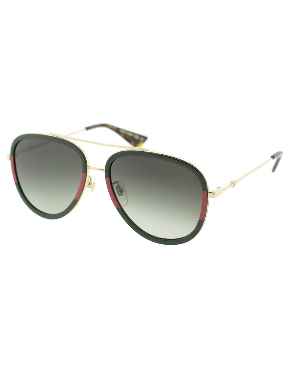 GUCCI-Aviator Metal Sunglasses-GOLD