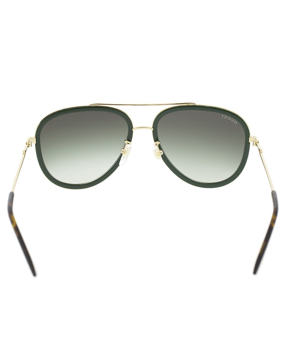 GUCCI-Aviator Metal Sunglasses-GOLD