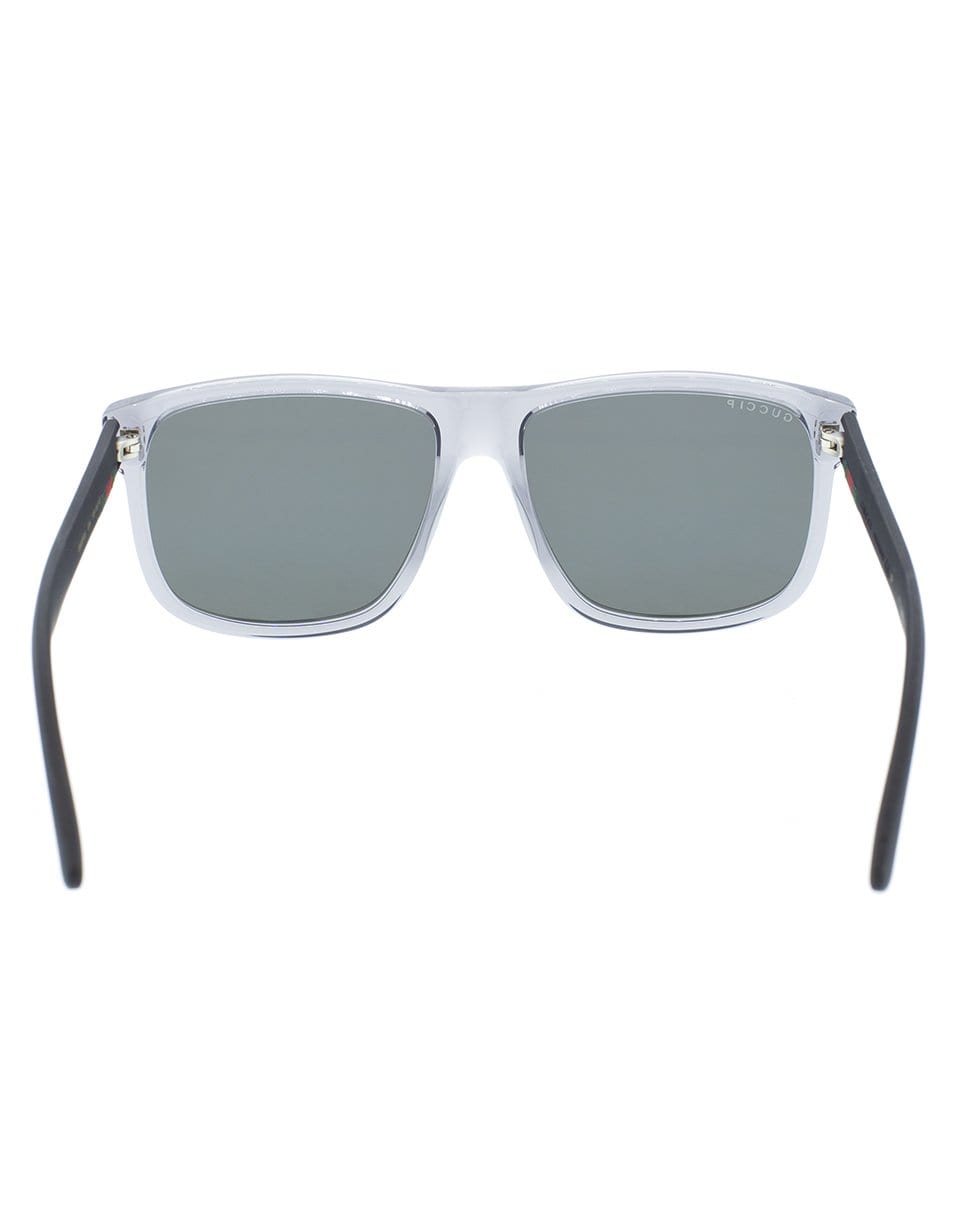 GUCCI-Grey Rectangle Sunglasses-GREY