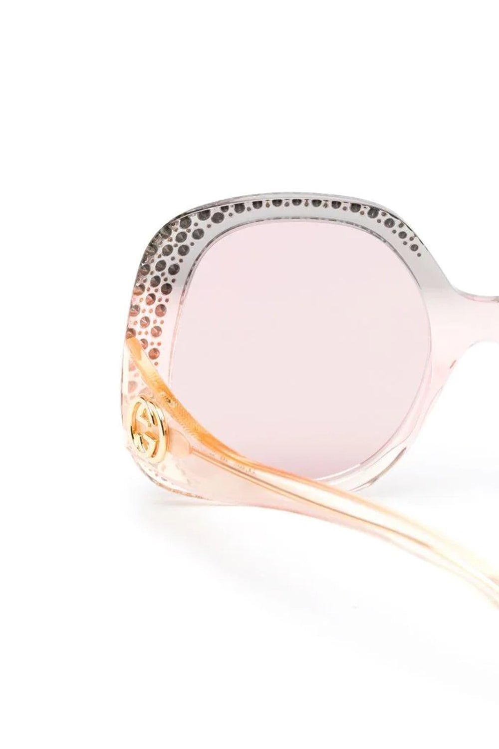 GUCCI-Oval Frame Sunglasses-GRY/YL/P