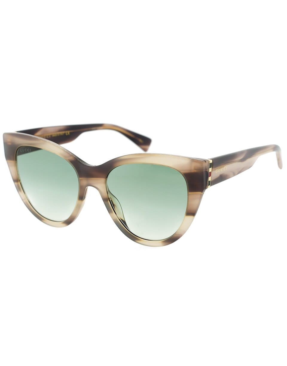 GUCCI-Light Brown Cat-Eye Sunglasses-LT. BRN