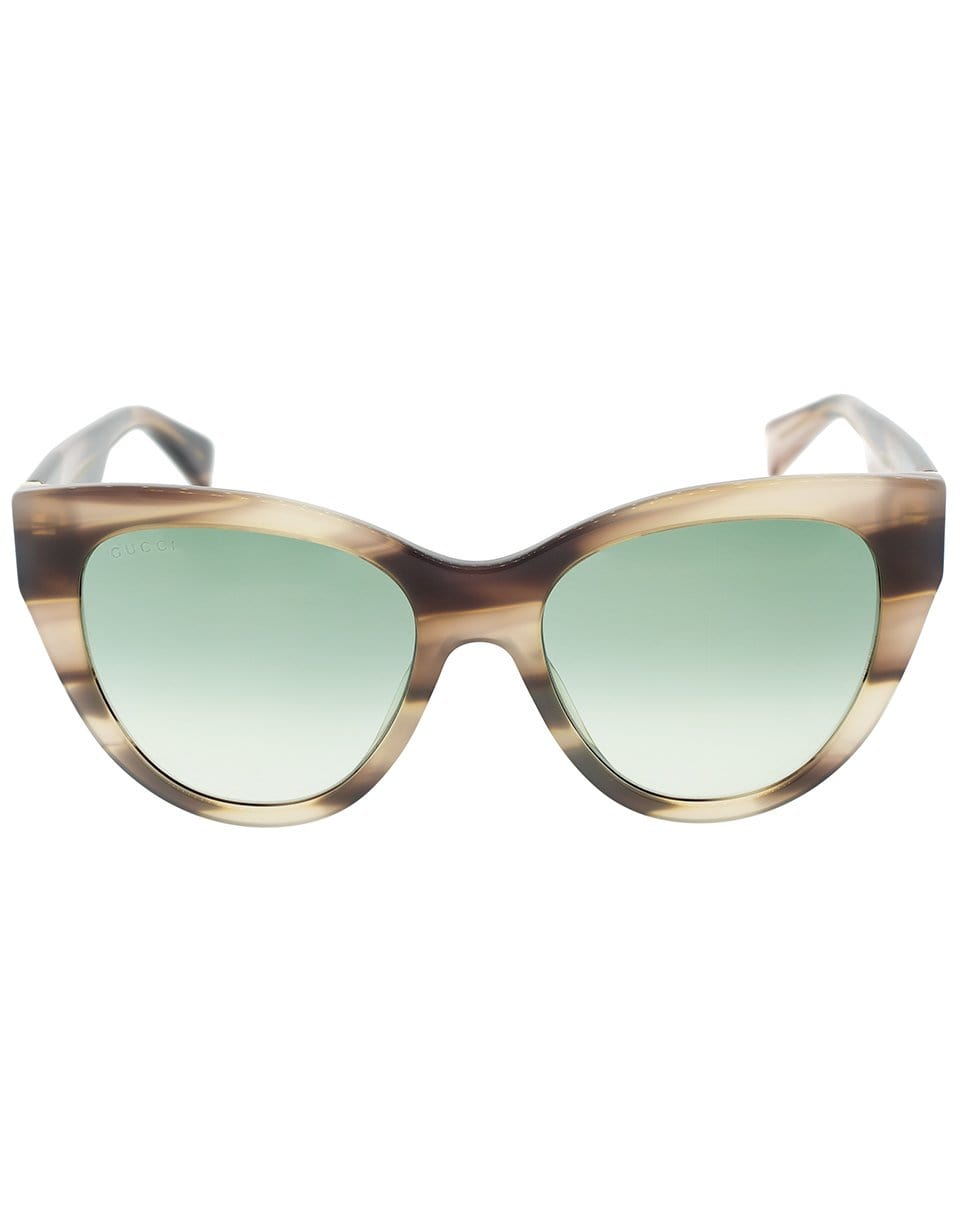 GUCCI-Light Brown Cat-Eye Sunglasses-LT. BRN