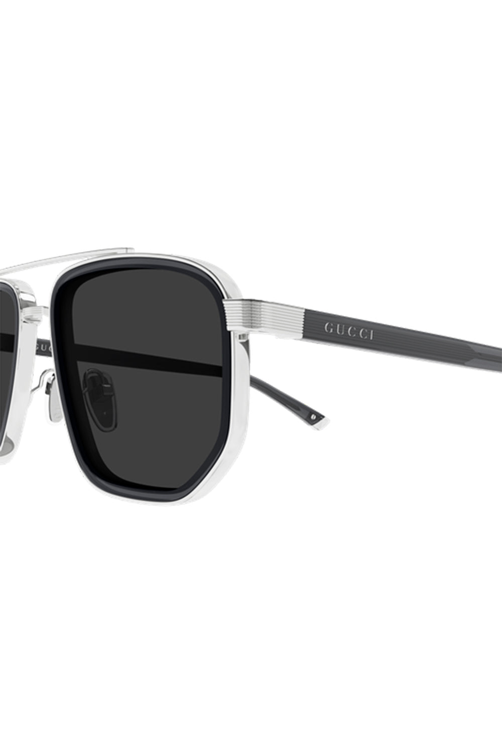  Geometric Navigator Sunglasses-SILVER-ACCESSORIESUNGLASSES-GUCCI 