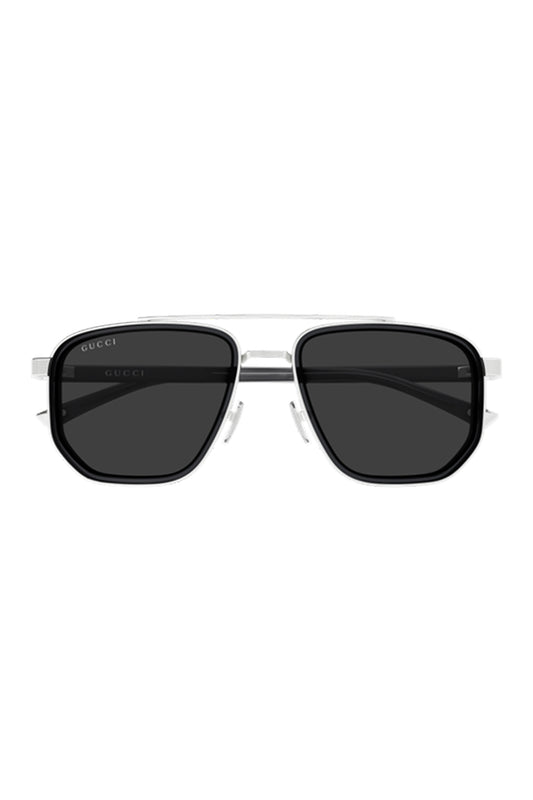 Geometric Navigator Sunglasses-SILVER-ACCESSORIESUNGLASSES-GUCCI