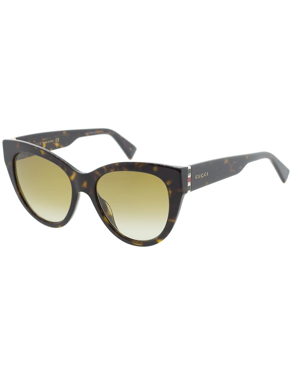 GUCCI-Tortoise Rounded Cat-Eye Sunglasses-TORT
