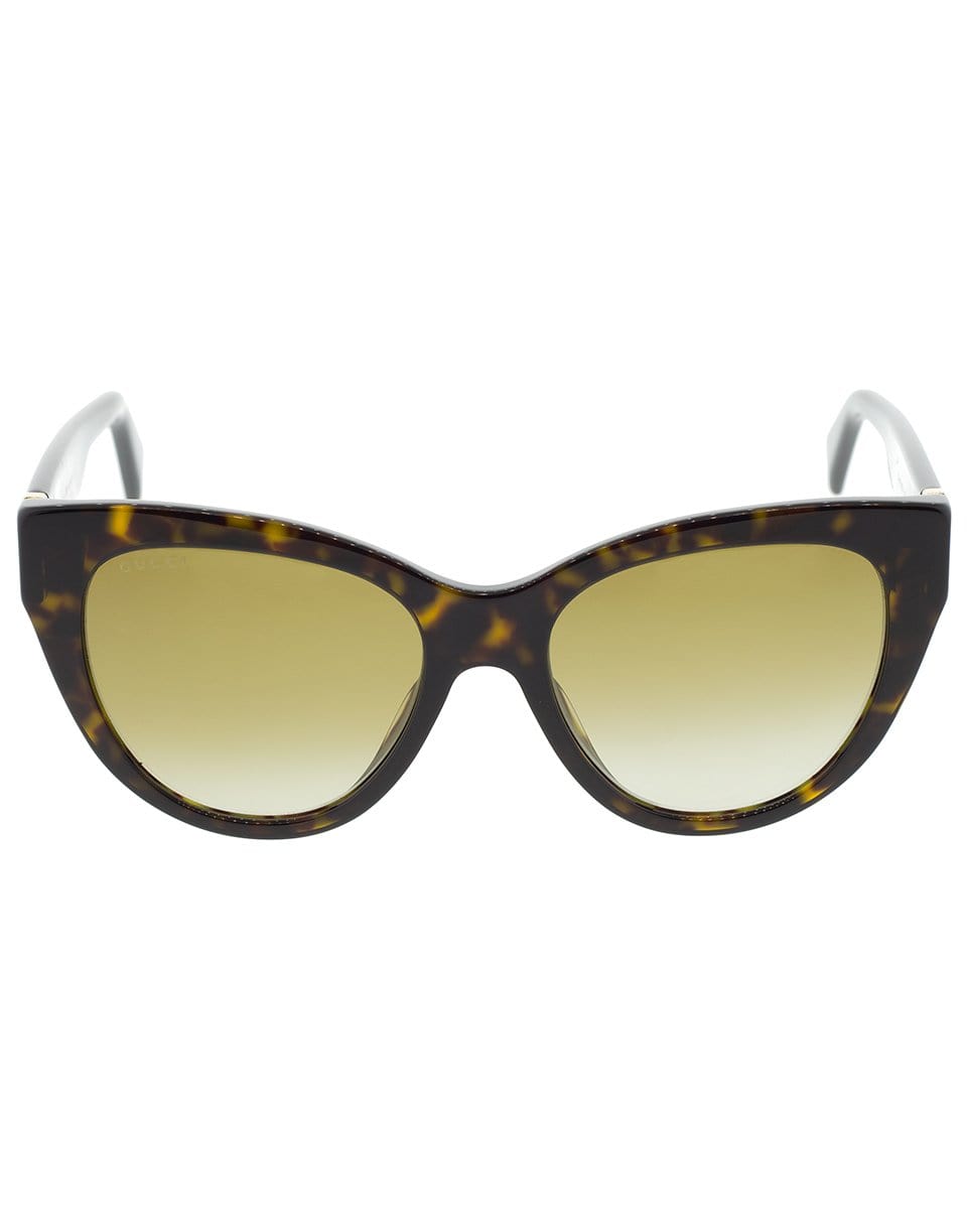 GUCCI-Tortoise Rounded Cat-Eye Sunglasses-TORT