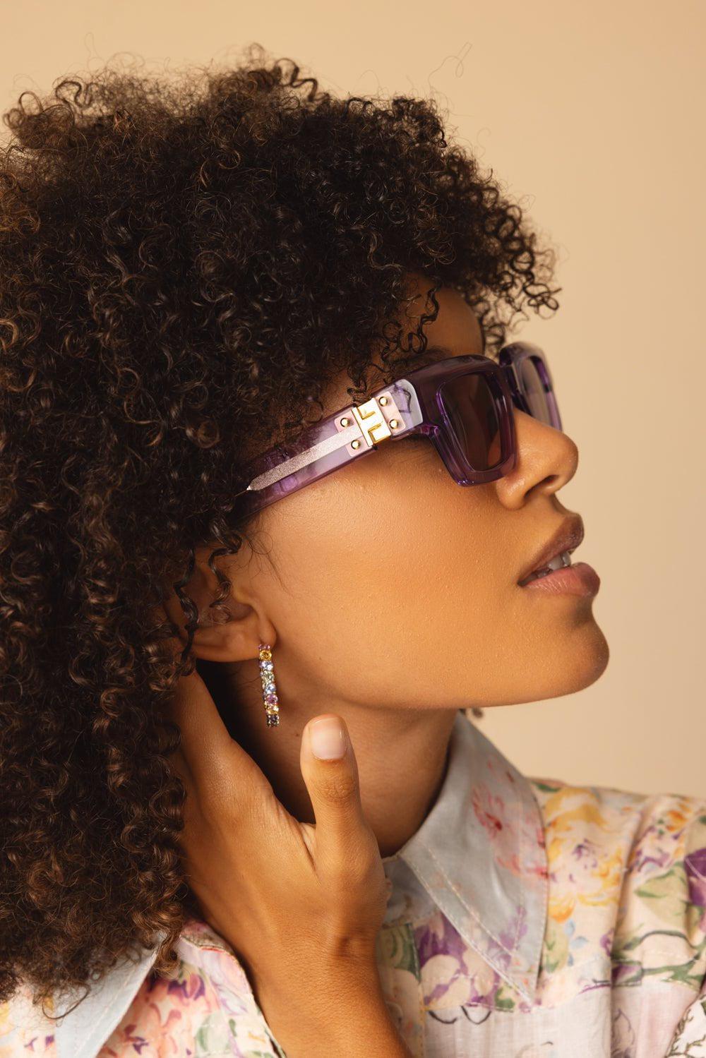 GUCCI-Rectangle Sunglasses-VI/VI/BL
