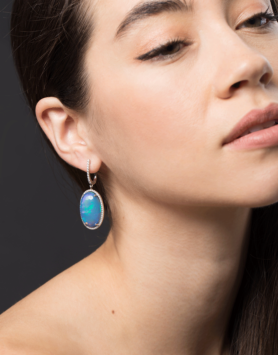 GUITA M-Australian Opal and Diamond Earrings-WHITE GOLD
