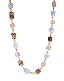 GUITA M-Chalcedony Rose-Quartz and Agate Necklace-ROSE GOLD